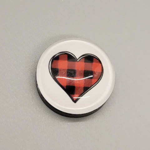 Plaid Heart Magnet