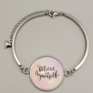 Stainless Steel Believe In Yourself Bracelet