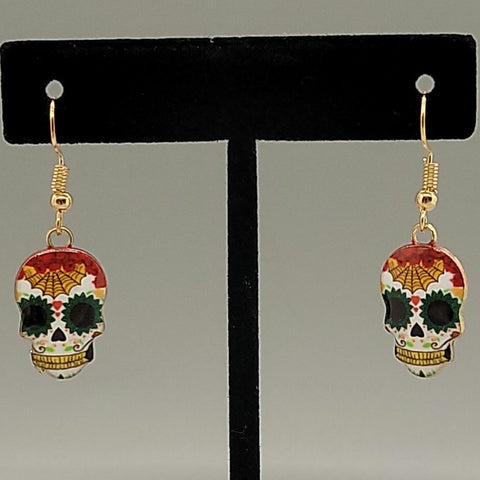 Sugar Skull Dangle Earrings