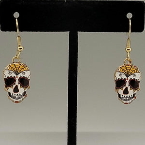 Sugar Skull Dangle Earrings