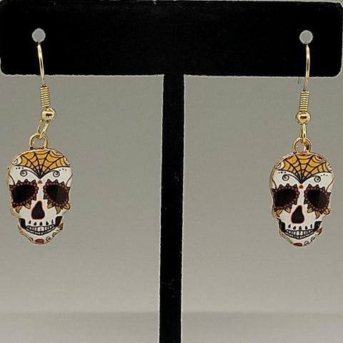 Sugar Skull Dangle Earrings