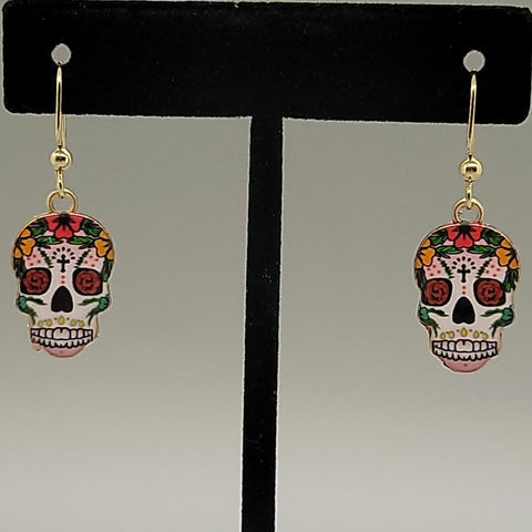 Sugar Skull Dangle Earrings